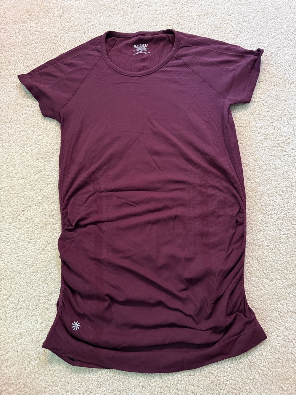 Athleta Burgundy Short Sleeve T-Shirt